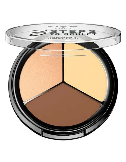 Nyx 3 Steps to Sculpt Face Sculpting Palette Light 5g