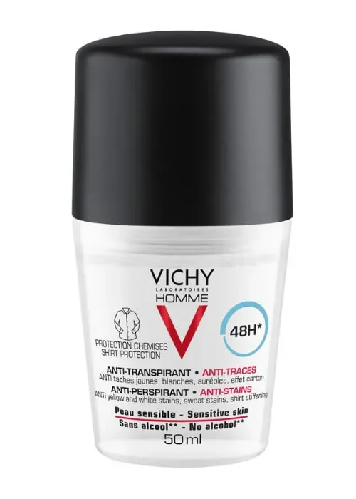 Vichy Homme Deodorant Anti-Perspirant Anti-Stains Sensitive Skin 50ml
