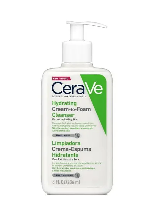 CeraVe Hydrating Cream-To-Foam Cleanser For Normal To Dry Skin 236ml