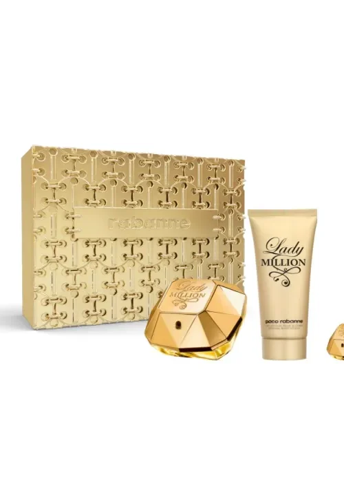Paco Rabanne Lady Million Eau De Perfume Spray 80ml Set 3 Pieces