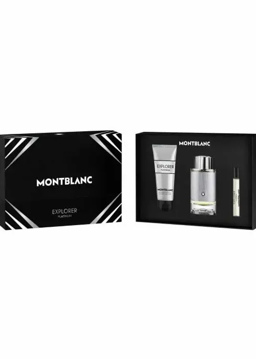 Montblanc Explorer Platinum Eau De Perfume Spray 100ml Set 3 Pieces