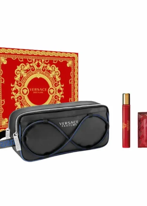 Versace Eros Flame Eau De Parfum Spray 100ml Set 3 Pieces