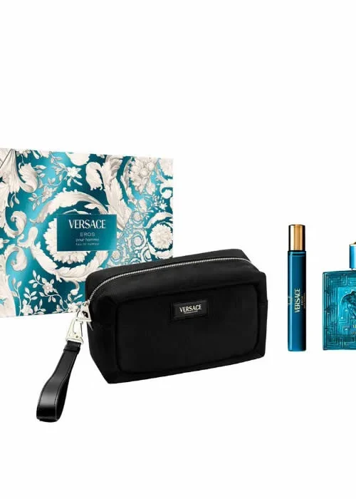 Versace Eros Eau De Parfum Spray 100ml Set 3 Pieces