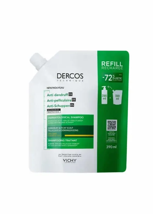 Vichy Dercos Anti Dandurff Shampoo Dray Hair 390ml Refill