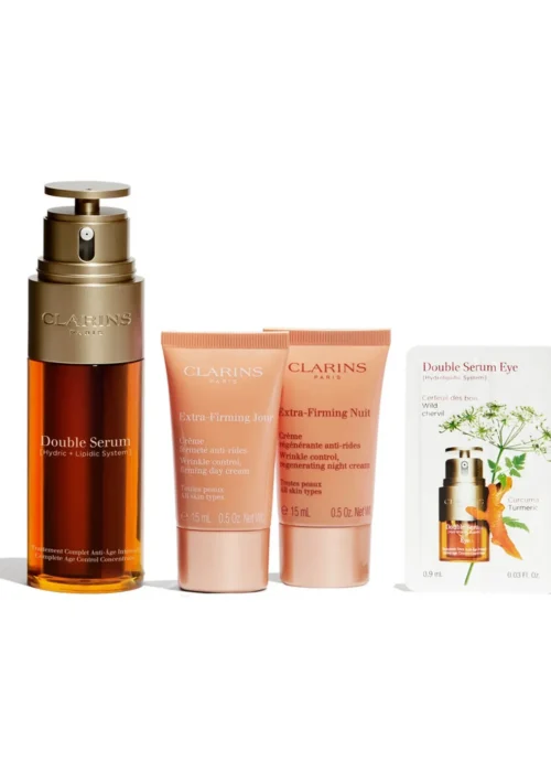 Set Clarins Doble Serum 50ml Extra Firm 15ml Noche 15ml@