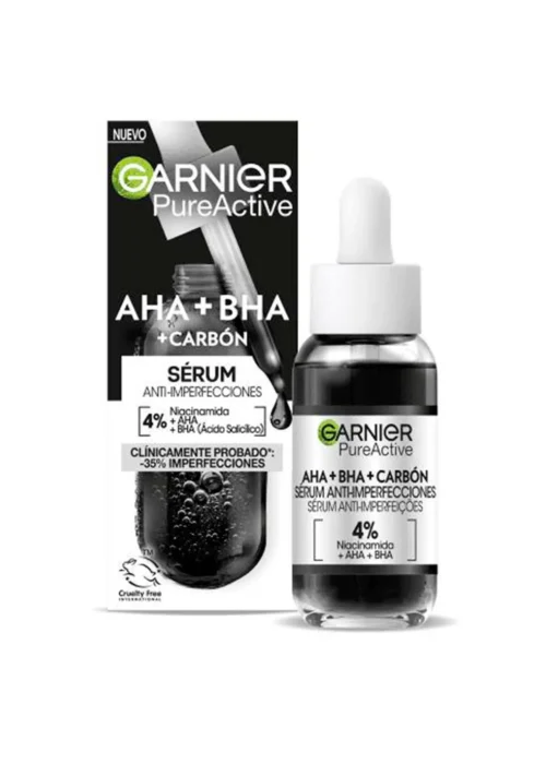 Garnier Pure Active Aha Bha Carbón Sérum Anti-Imperfecciones 30ml