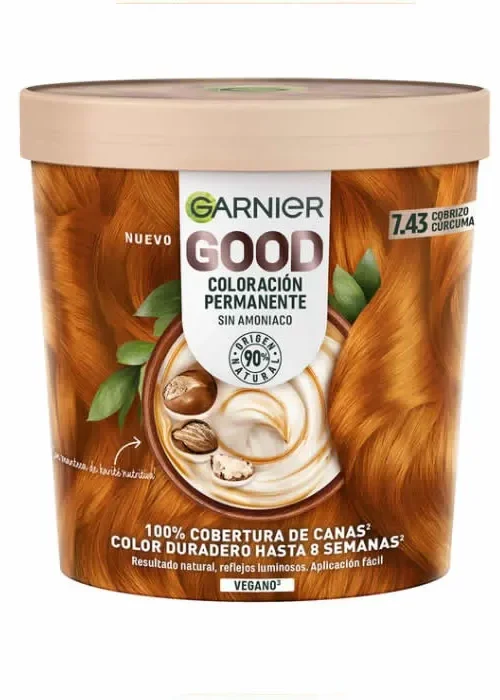 Garnier Good Coloración Permanente Sin Amoníaco 7.43 Cobrizo Cúrcuma