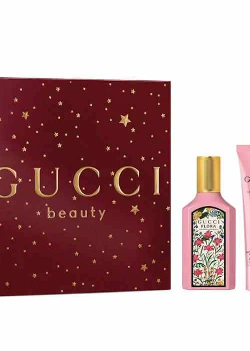 Gucci Flora Gorgeous Gardenia Eau De Parfum Spray 50ml Set 2 Pieces